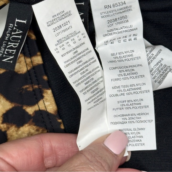 NWT | Lauren Ralph Lauren | Leopard Print Tankini Set Two-Piece Swimsuit | US 10 - Picture 10 of 12